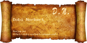 Dobi Norbert névjegykártya
